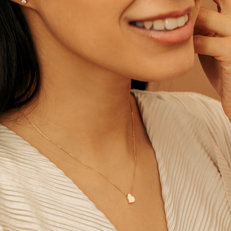 Yellow Gold Personalized Heart Pendant