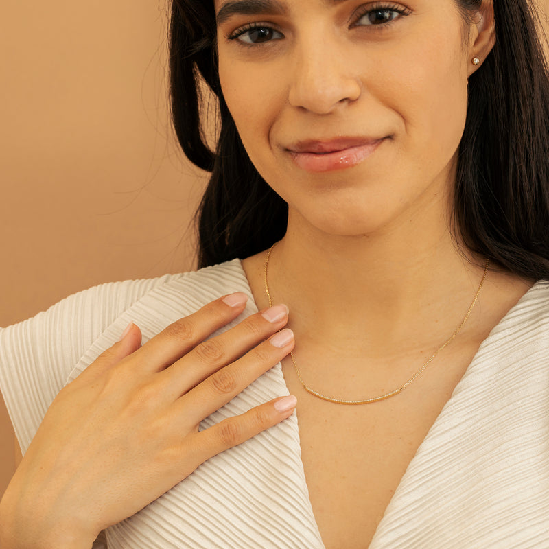 Diamond Bar Necklace