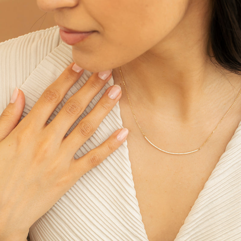 Dainty Diamond Long Necklace