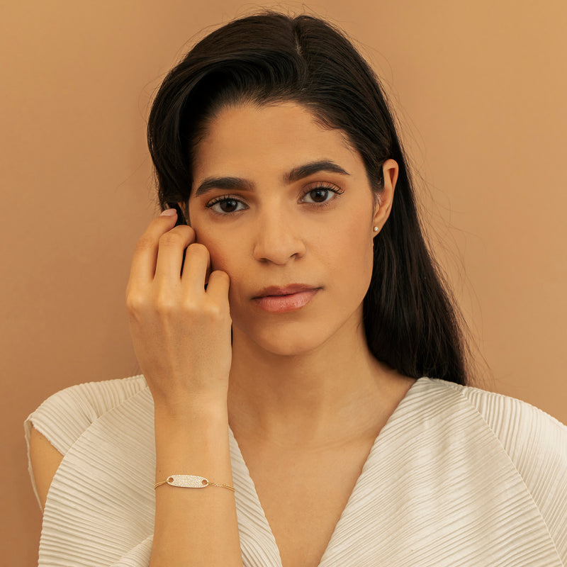 Handmade Diamond tag Bracelet