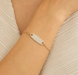 Handmade Solid Gold ID Plate Bracelet