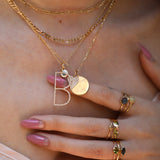 Sarah Elise jewelry stacking necklaces in solid gold