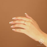 Minimalist Blue Diamond Bezel Ring