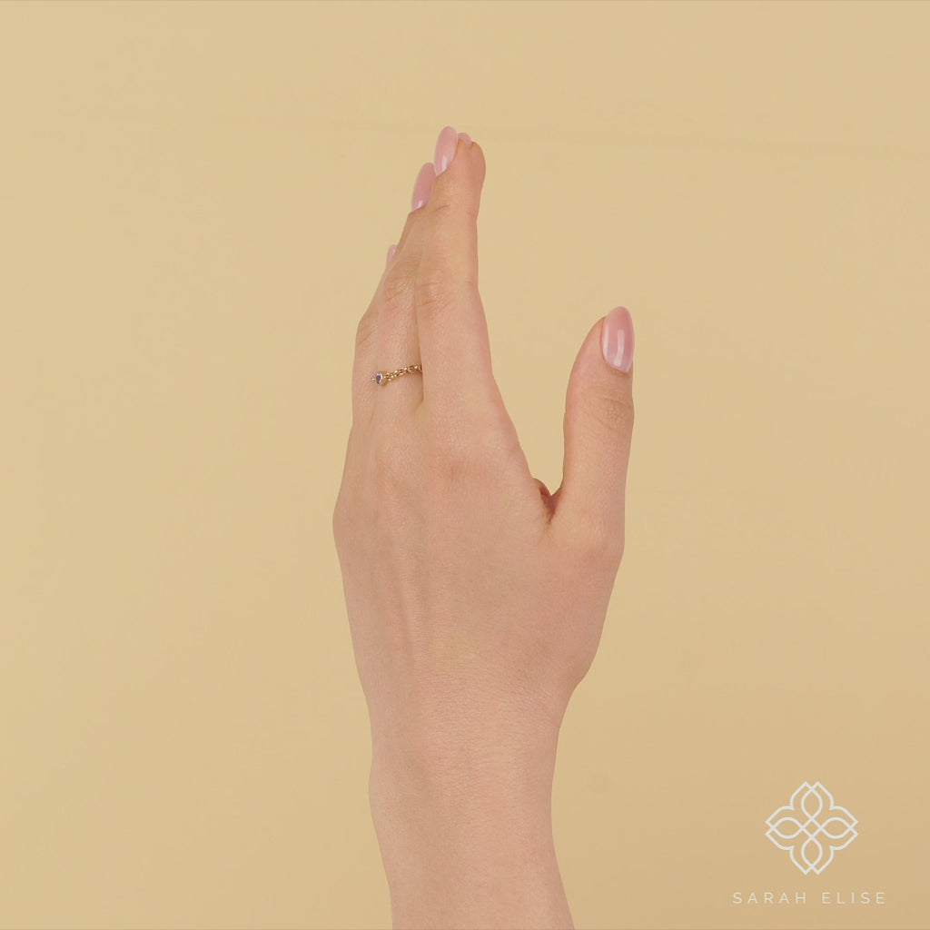 Handmade Gold Amethyst Ring