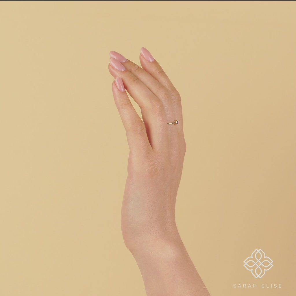 natural purple gem ring