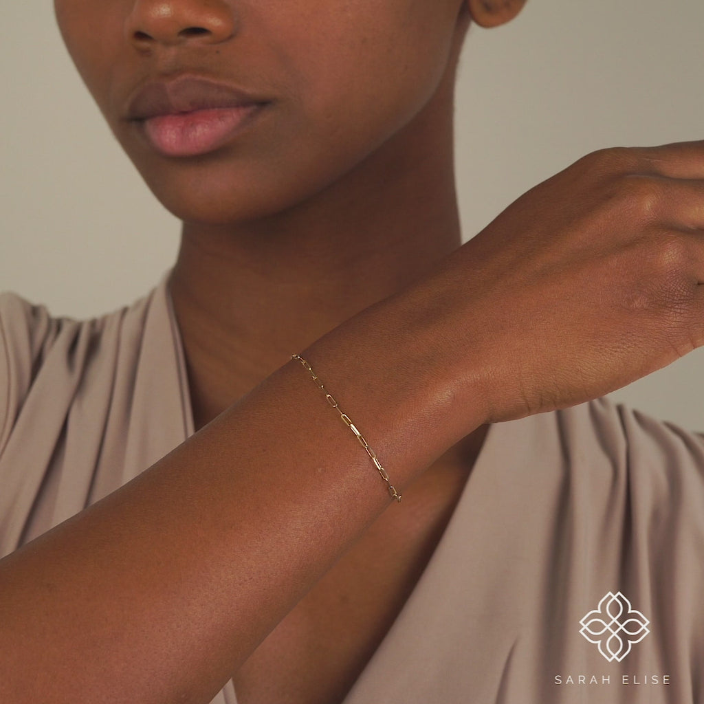 Handmade Ethically Sourced Paperclip Chain Bracelet