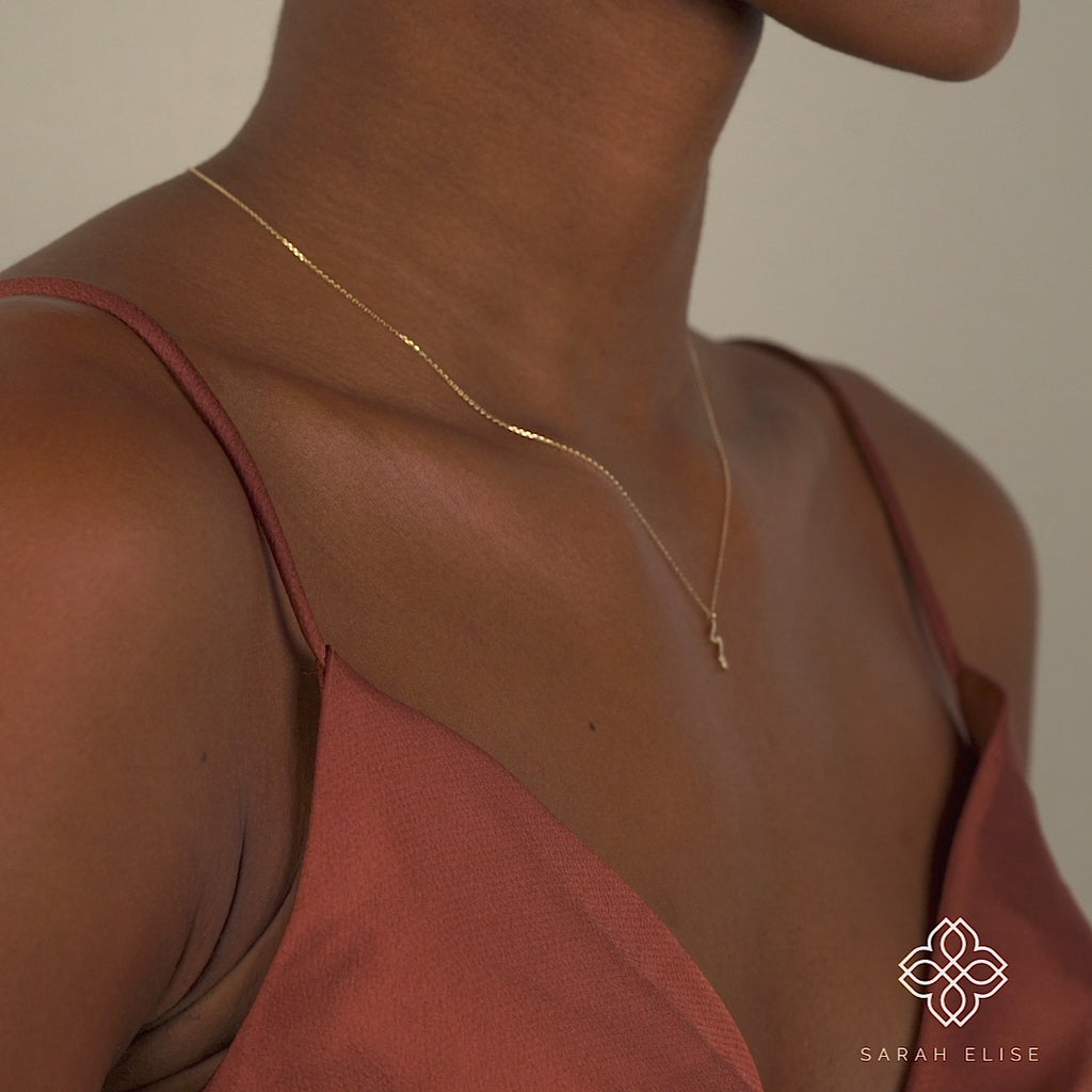 Handmade Diamond Snake Necklace