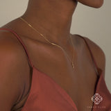 Handmade Diamond Snake Necklace