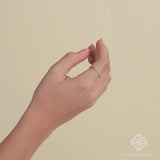 Minimalist Opal and Diamond Ring