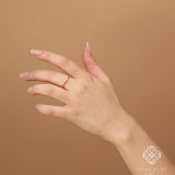 Diamond Pattern Simplistic Gold Wedding Band