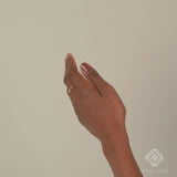 Minimalist Handmade Double Line Ring with Diamonds