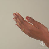 Solid Gold Diamond Chain Ring