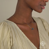 Protection Necklace italian glass in solid gold for her