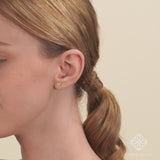 dainty Multi Diamond Solid Gold Butterfly Studs for her