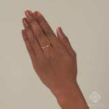 Minimalist Design Gold Diamond Ring