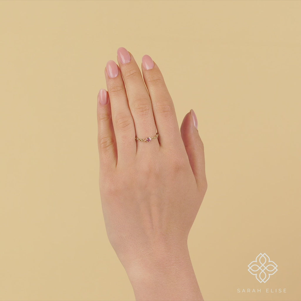 Solid Gold Tourmaline Ring