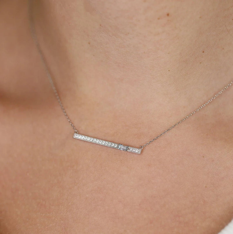 Aquamarine Diamond Necklace