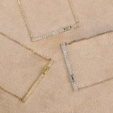 Handmade Aquamarine Bar Necklace