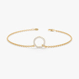 Pave Diamond Circle Bracelet