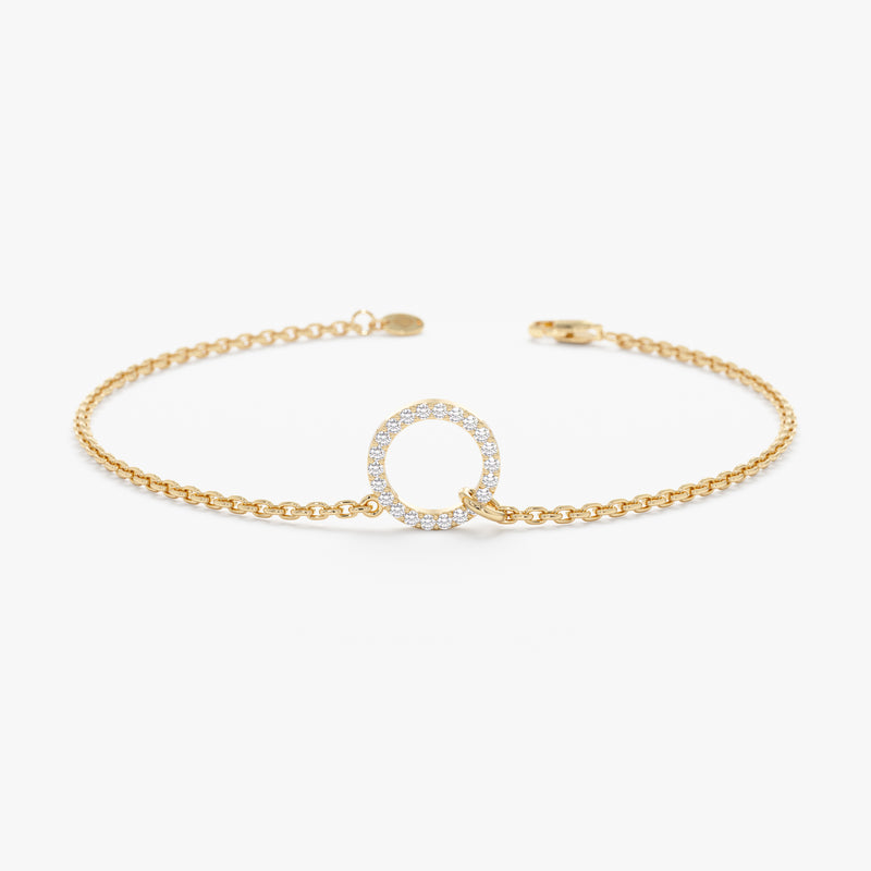 Pave Diamond Circle Bracelet
