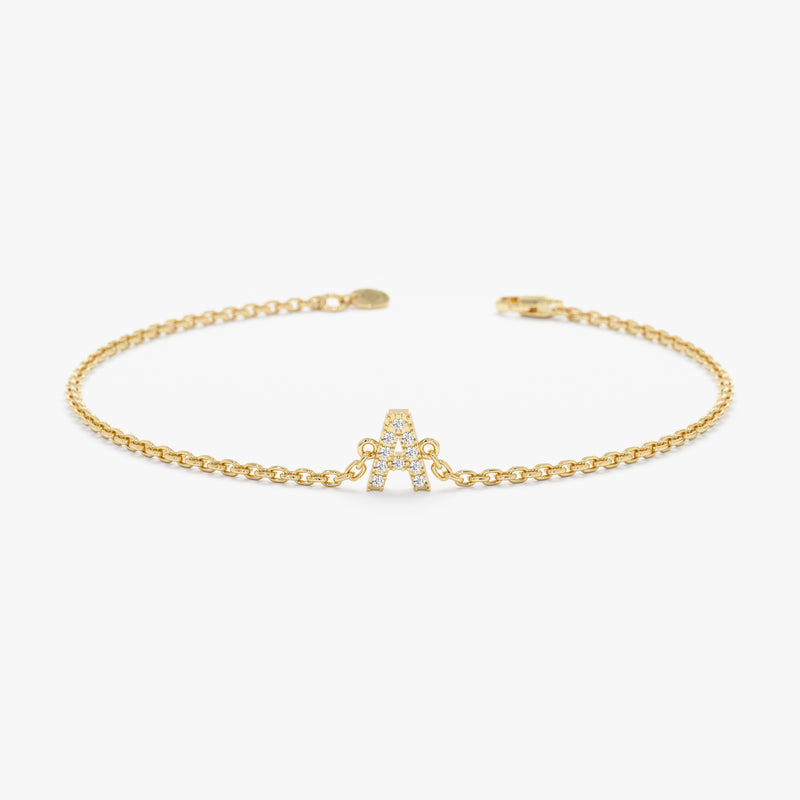 Custom Diamond Initial Bracelet