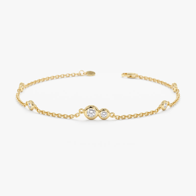 Bezel Diamond Station Bracelet