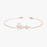 Rose Gold Diamond Love Bracelet