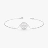 White Gold Smiley Face Bracelet