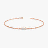Handmade Rose Gold Diamond Bracelet