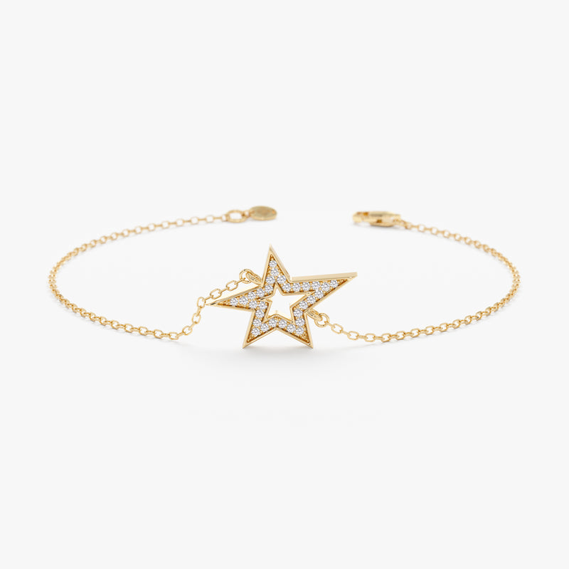 Asymmetric Diamond Star Bracelet