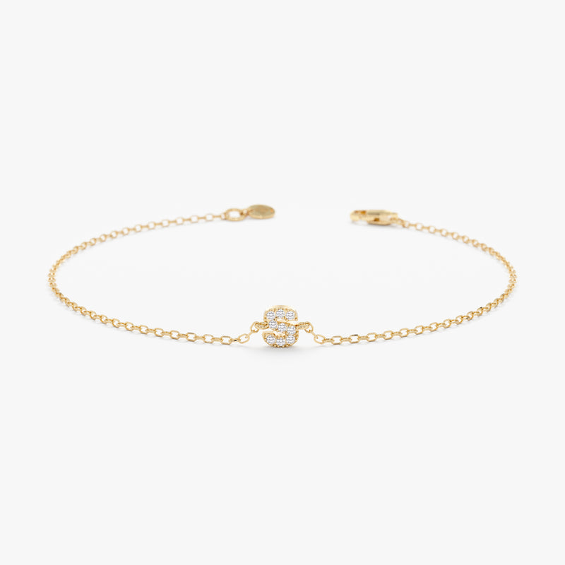 Mini Diamond Initial Bracelet