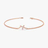 Rose Gold Diamond Cross Bracelet