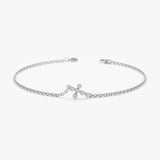 White Gold Diamond Cross Bracelet
