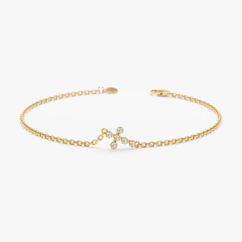 Diamond Cross Bracelet
