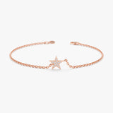 Rose Gold Diamond Star Bracelet
