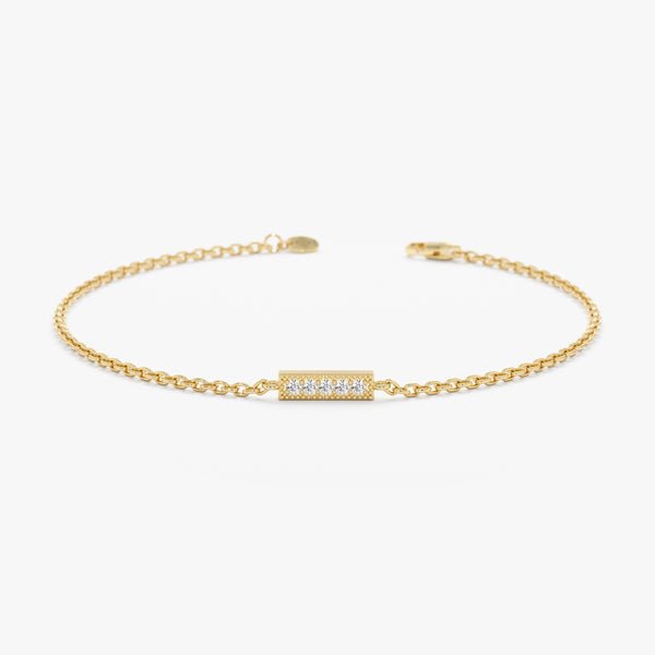 Small Diamond Bar Bracelet
