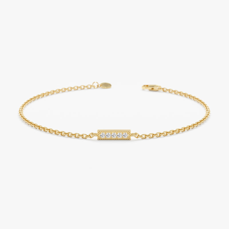 Small Diamond Bar Bracelet