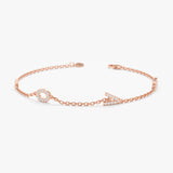 Rose Gold Dainty Diamond Love Bracelet