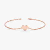 Petite Rose Gold Heart Bracelet
