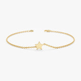 Solid Gold Star Bracelet
