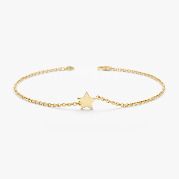 Solid Gold Star Bracelet
