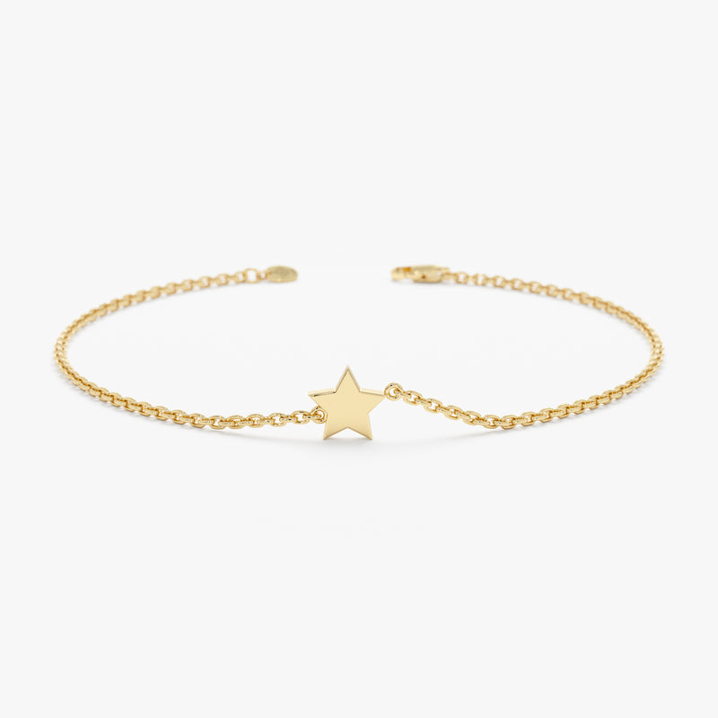 Solid Gold Star Bracelet