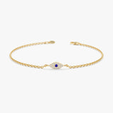 Sapphire and Diamond Evil Eye Bracelet