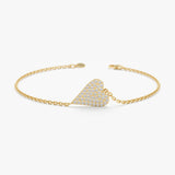 Pave Diamond Heart Bracelet
