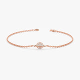 Rose Gold Diamond Saturn Bracelet