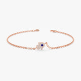 Rose Gold Diamond and Sapphire Bracelet