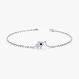 White Gold Diamond and Sapphire Bracelet