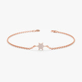 Rose Gold Diamond Star Bracelet