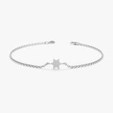 White Gold Diamond Star Bracelet