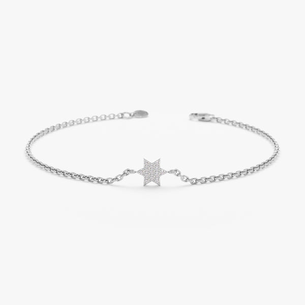 White Gold Diamond Star Bracelet